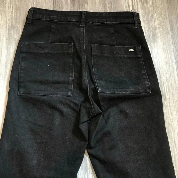 Zara Ankle High Rise Jeans Denim US4 Womens Ankle Mid Flare - Picture 6 of 11